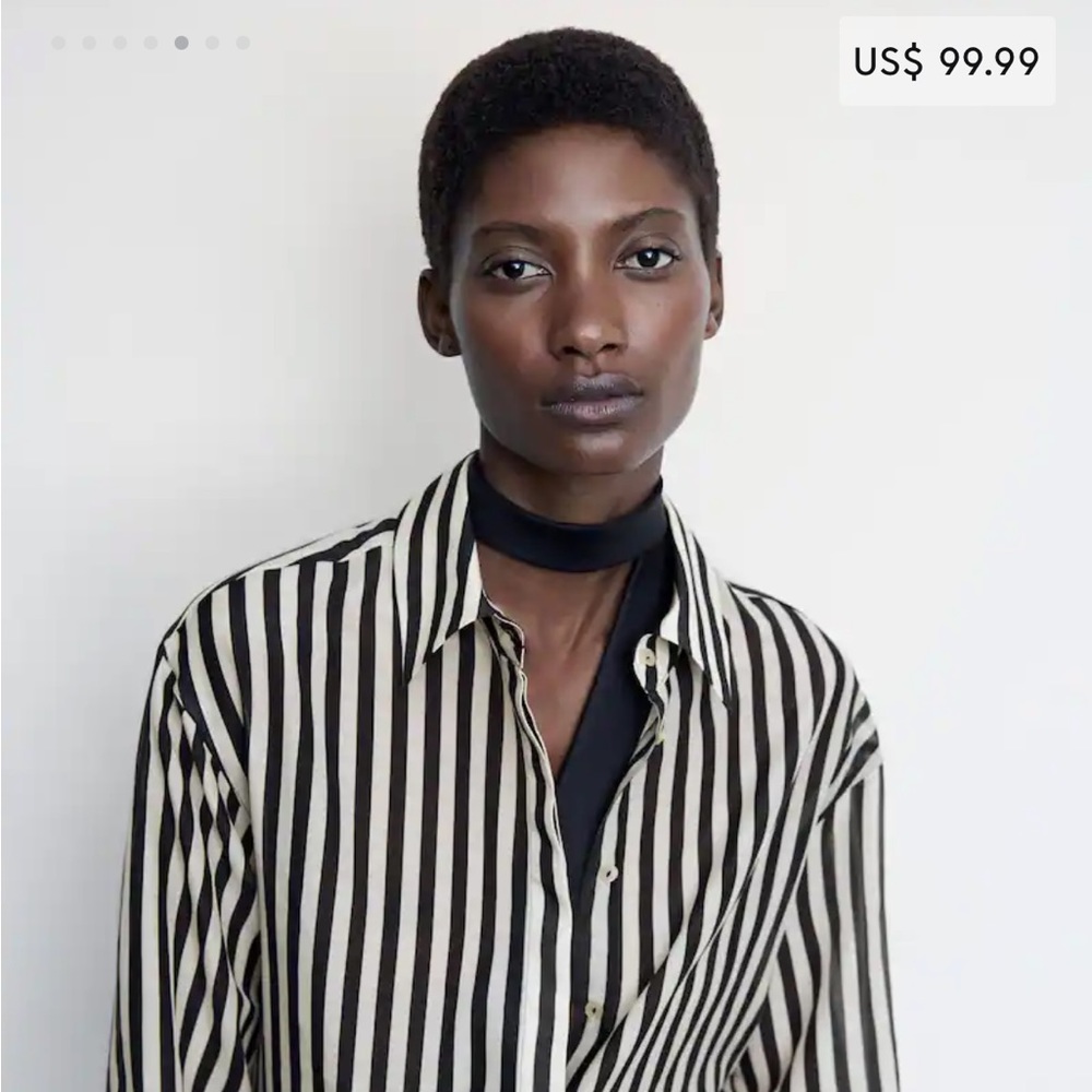 Silk + Cotton Striped Button Down